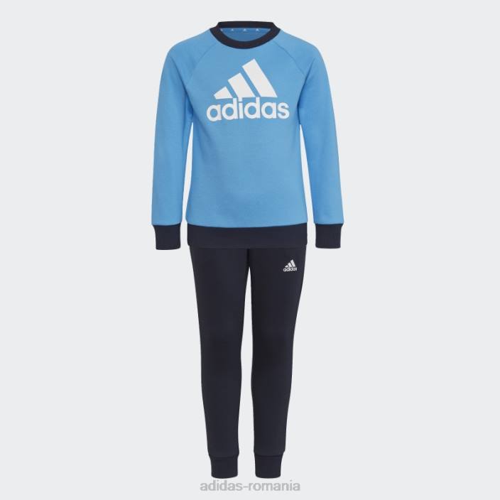 Adidas set de joggeri cu logo french terry albastru copii albastru alb 2JBN11660