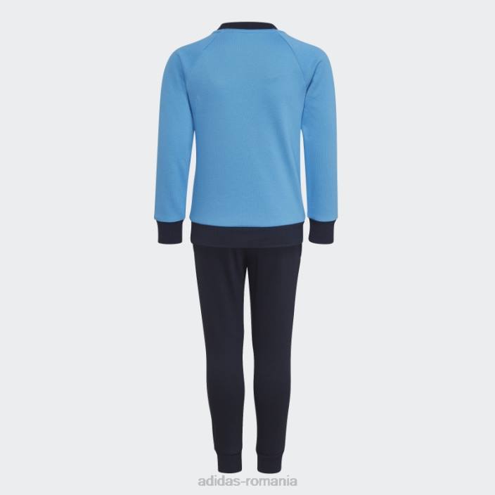 Adidas set de joggeri cu logo french terry albastru copii albastru alb 2JBN11660