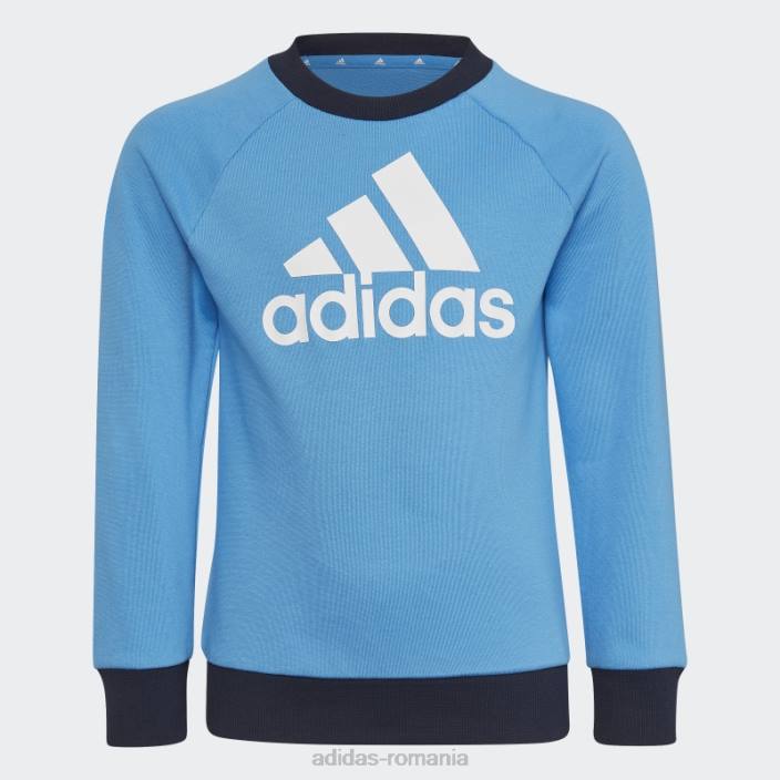 Adidas set de joggeri cu logo french terry albastru copii albastru alb 2JBN11660