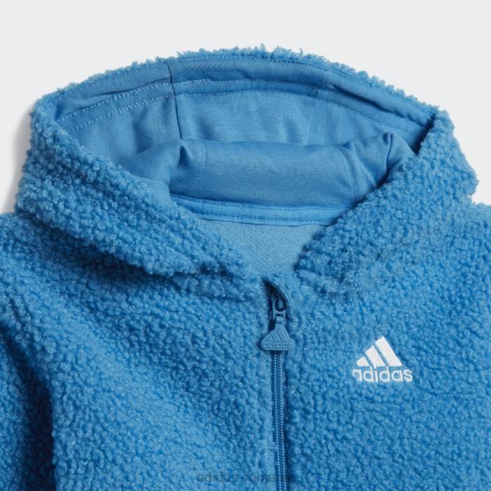 Adidas set de joggeri din fleece teddy cu glugă (gen neutru) albastru adidas copii albastru alb 2JBN11994