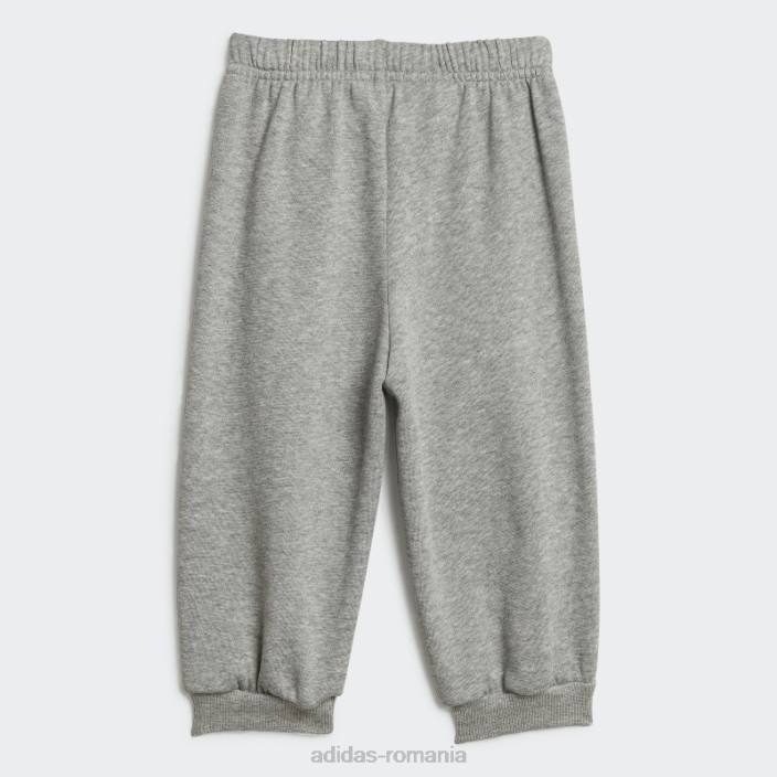 Adidas set de jogging supradimensionat din lână echipa gri mediu (neutru de gen) modă copii gri/galben mediu 2JBN11979