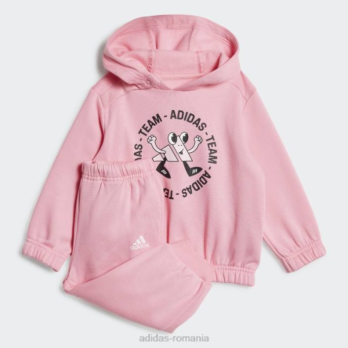 Adidas set de jogging supradimensionat din lână echipa roz (neutru de gen) modă copii roz 2JBN11903