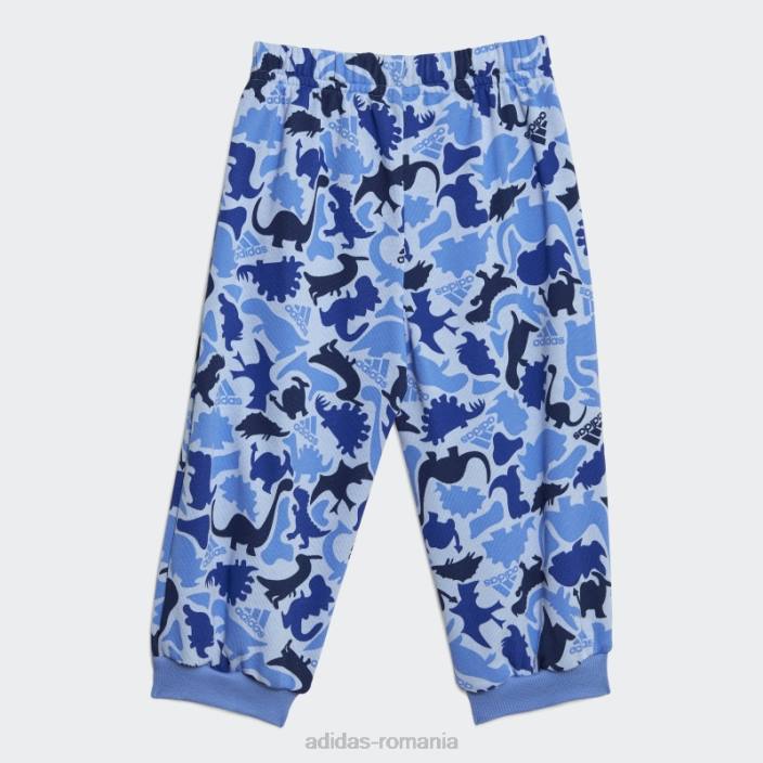 Adidas set de pantaloni de jogging din țesătură din țesătură albastră cu imprimeu camo albastru adidas copii albastru alb 2JBN18321