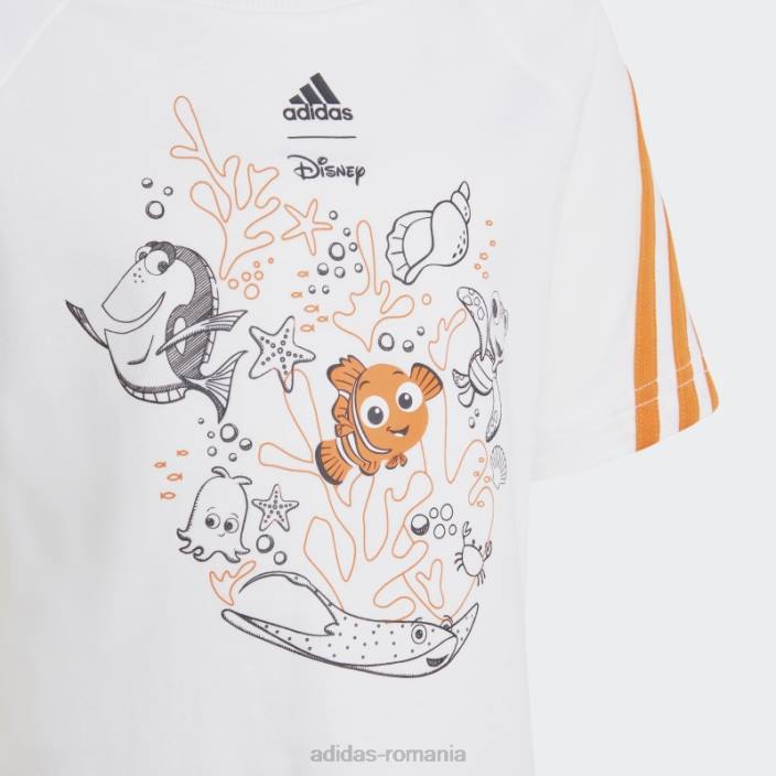 Adidas set de tricou finding Nemo alb copii alb/portocaliu bahia 2JBN11702