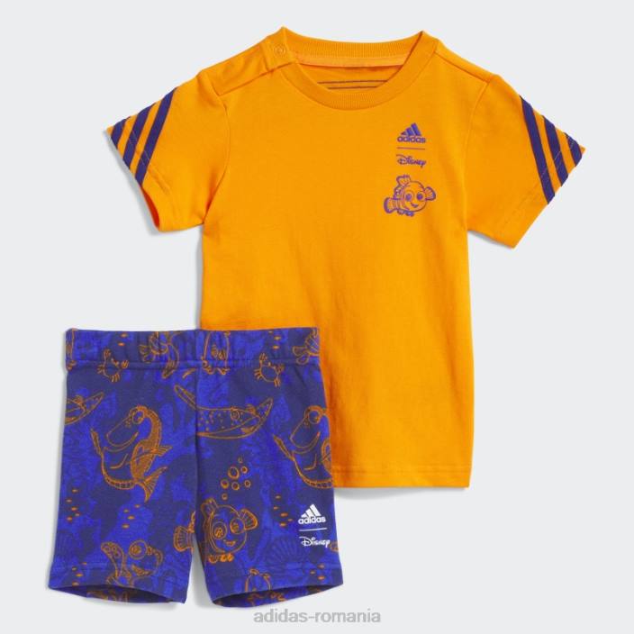 Adidas set de tricou pentru a găsi nemo portocaliu bahia copii portocaliu bahia/albastru victorie 2JBN18797