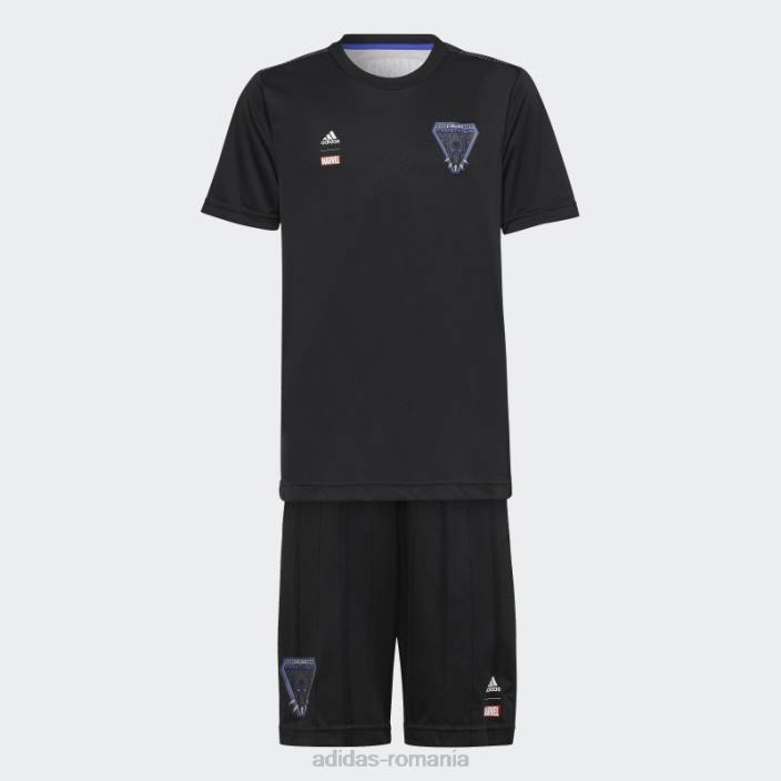 Adidas set de vară black x marvel pantera neagră copii cerneala neagra 2JBN12023