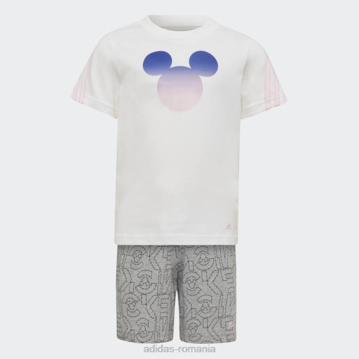 Adidas set de vara alb x disney mickey mouse moda copii alb/roz 2JBN18950