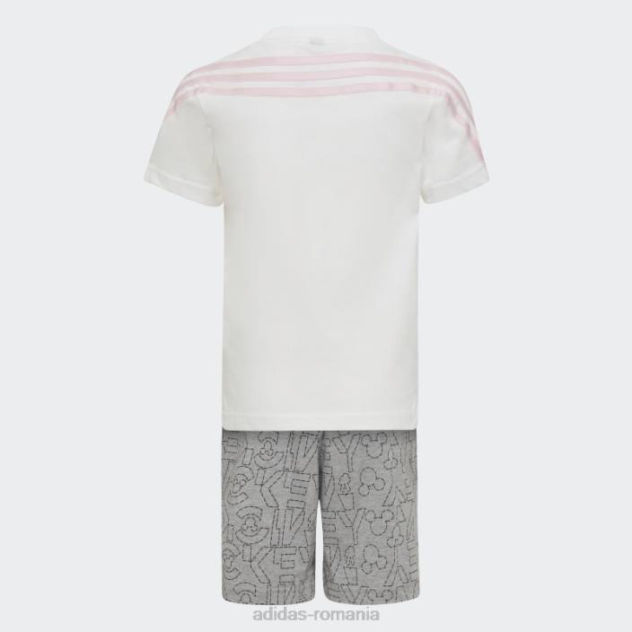 Adidas set de vara alb x disney mickey mouse moda copii alb/roz 2JBN18950