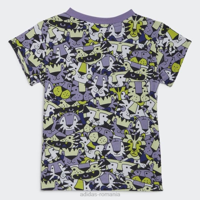 Adidas set de vara grafic fashion x marimekko galben copii galben/lai/liliac/alb 2JBN19239