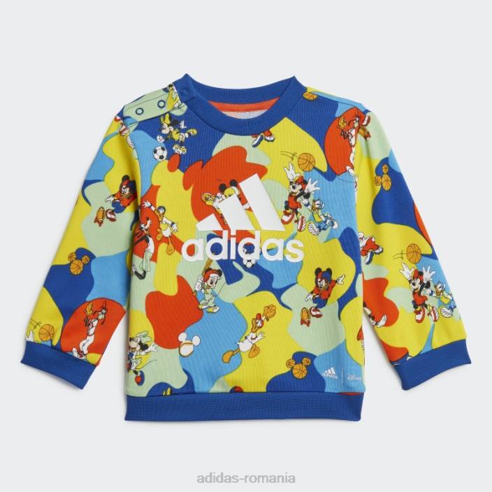 Adidas set jogger albastru regal x disney mickey mouse moda copii albastru regal/galben/portocaliu/albastru 2JBN3425