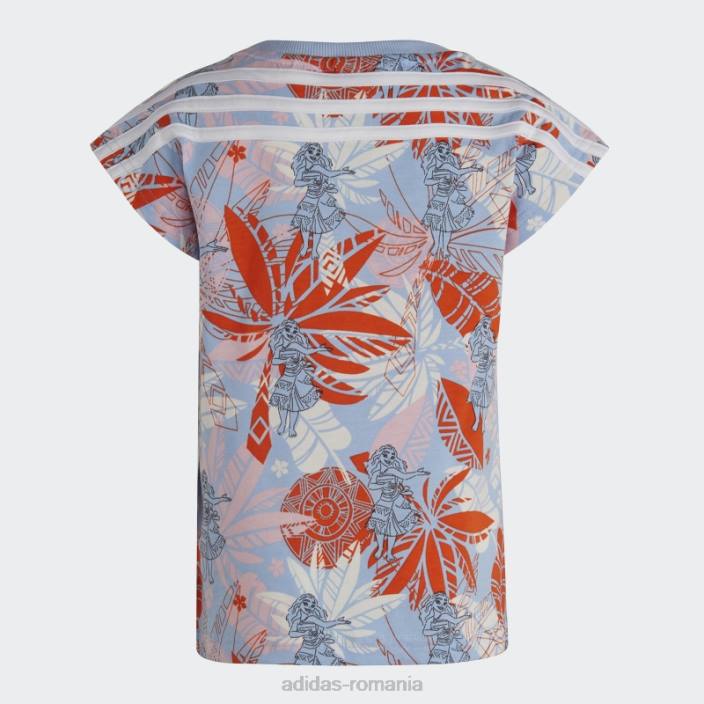 Adidas set tricou x disney moana pink fashion copii roz/albastru zori/portocaliu 2JBN12090