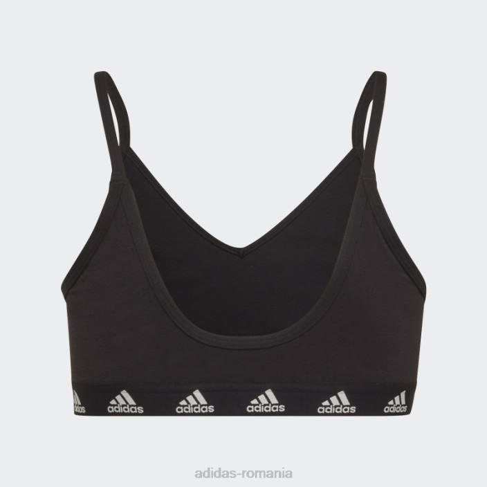 Adidas sutien negru din bumbac pur și simplu de susținere adidas copii alb negru 2JBN19191
