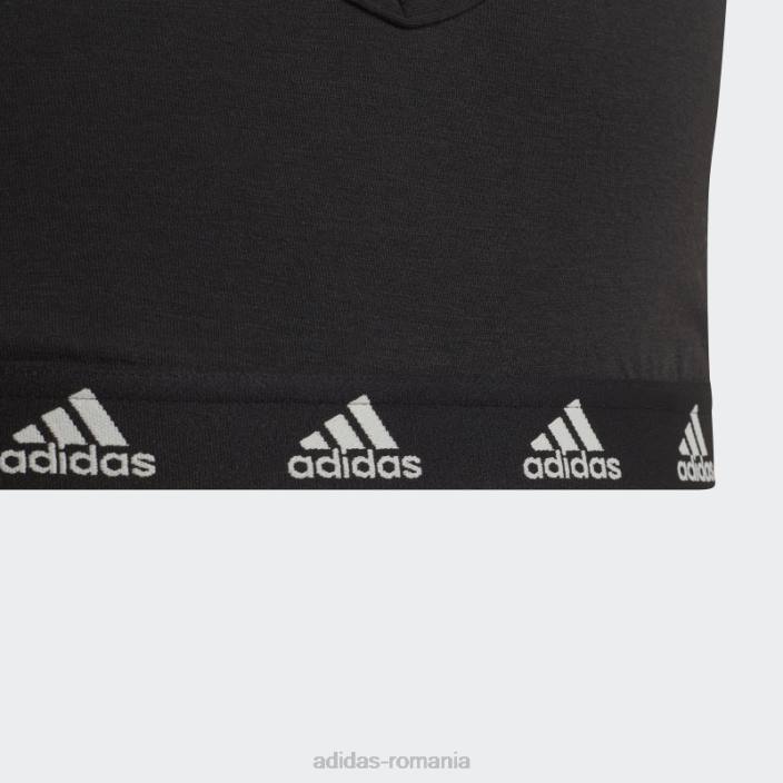 Adidas sutien negru din bumbac pur și simplu de susținere adidas copii alb negru 2JBN19191
