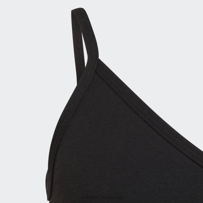 Adidas sutien negru din bumbac pur și simplu de susținere adidas copii alb negru 2JBN19191