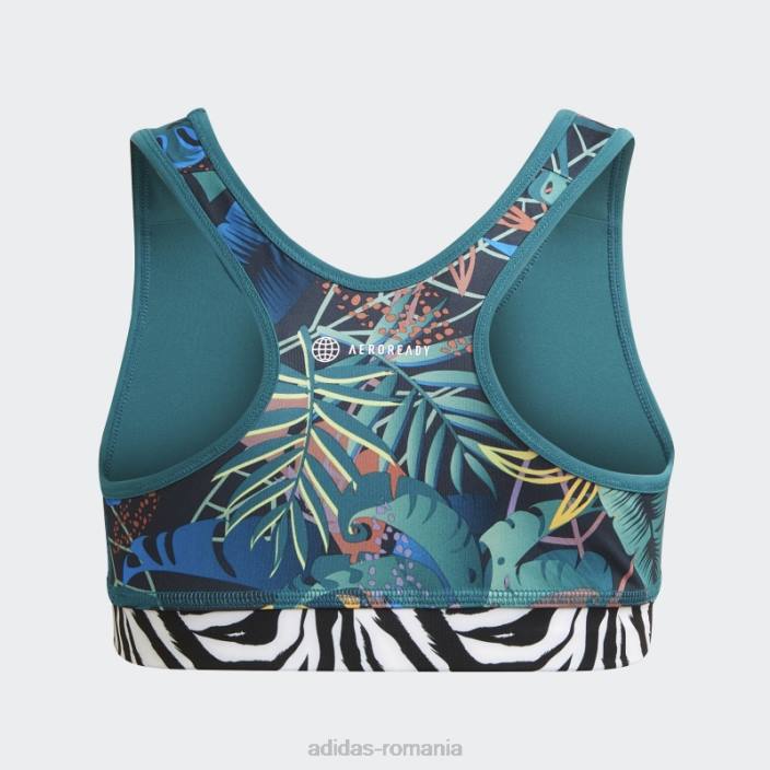 Adidas teal x disney lion king sutien fashion copii teal/blumarin nocturn/portocaliu/liliac 2JBN19248