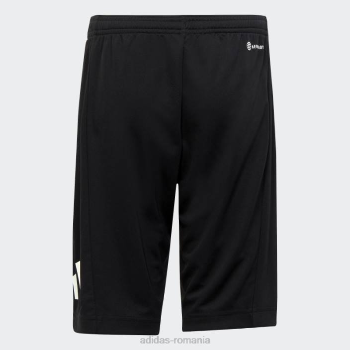 Adidas train essentials aeroready logo pantaloni scurți negri copii alb negru 2JBN18763