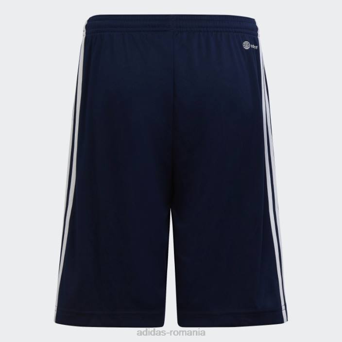 Adidas train essentials pantaloni scurți cu 3 dungi aeroready, cu ajustare normală, albastru închis copii albastru închis/alb 2JBN11791