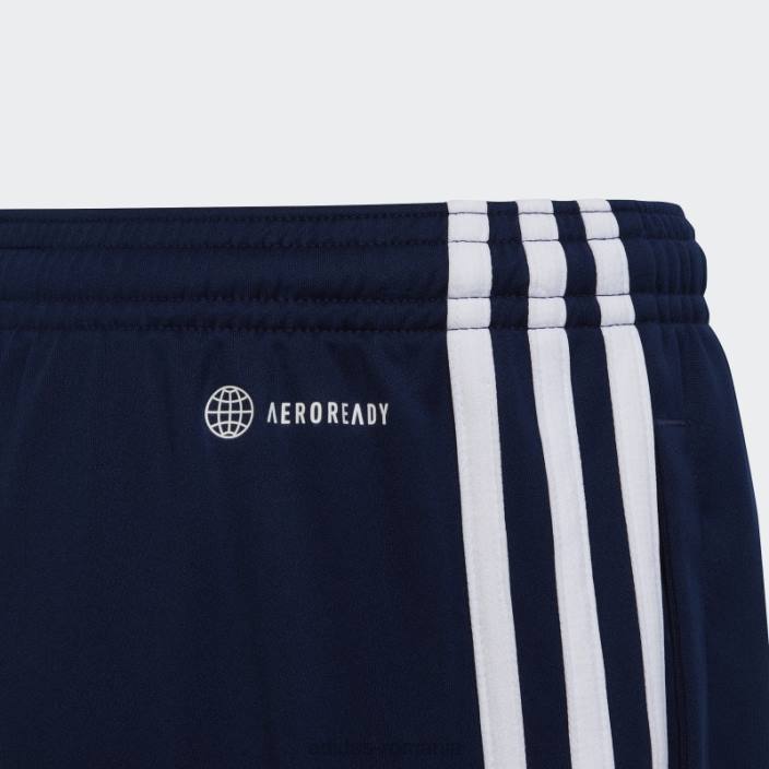 Adidas train essentials pantaloni scurți cu 3 dungi aeroready, cu ajustare normală, albastru închis copii albastru închis/alb 2JBN11791