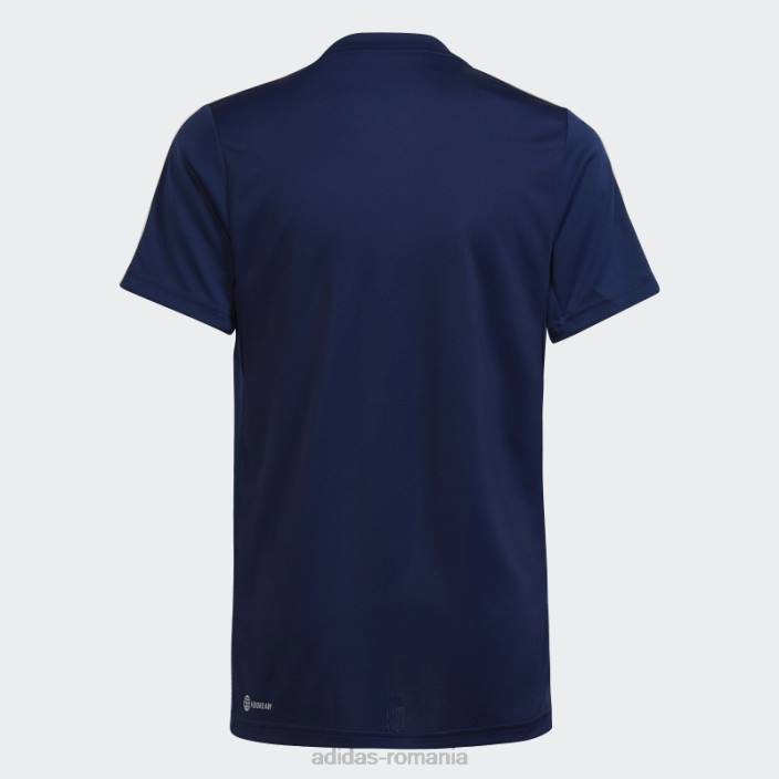 Adidas tren essentials aeroready 3-stripes tricou cu ajustare normală albastru închis copii albastru închis/alb 2JBN11798