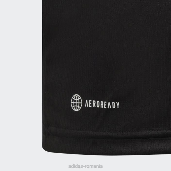Adidas tren essentials aeroready 3-stripes tricou regulat negru copii alb negru 2JBN11624