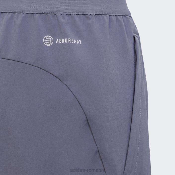 Adidas tren icons aeroready logo țesut pantaloni scurți violet argintiu copii violet argintiu/coral 2JBN11815