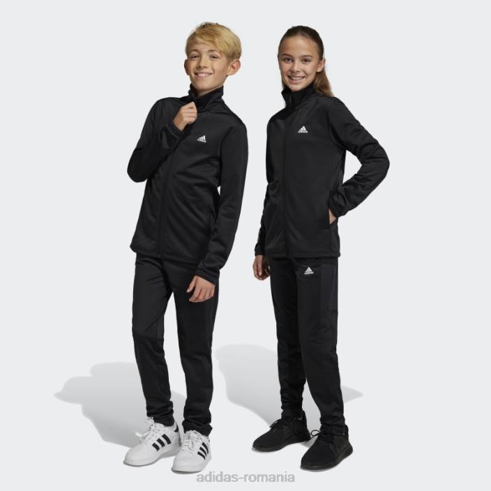 Adidas trening black essentials cu logo mare copii alb negru 2JBN18316