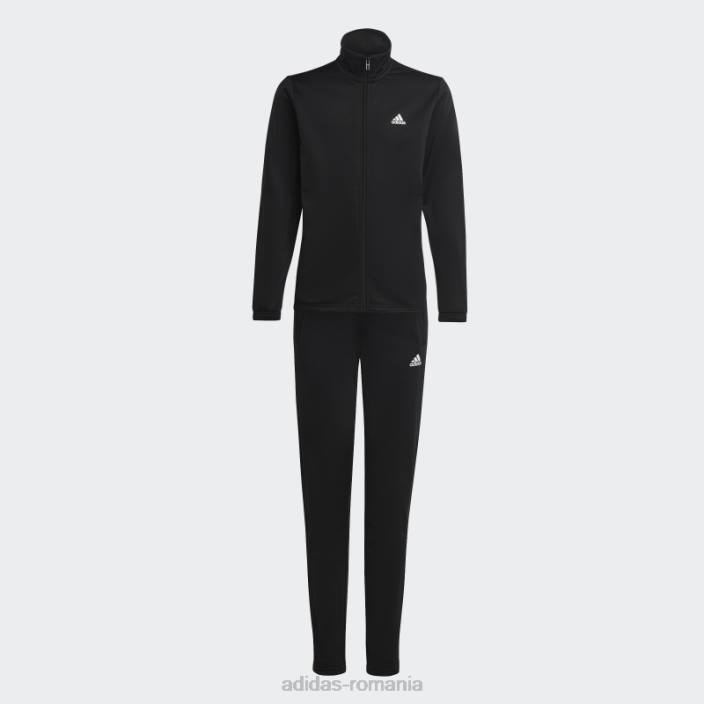 Adidas trening black essentials cu logo mare copii alb negru 2JBN18316