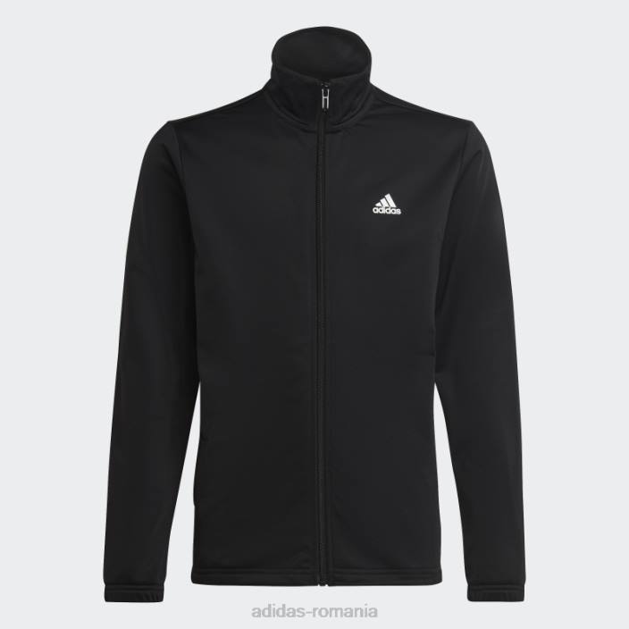 Adidas trening black essentials cu logo mare copii alb negru 2JBN18316