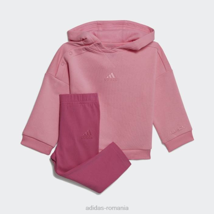 Adidas trening fleece cu glugă roz copii roz 2JBN19123