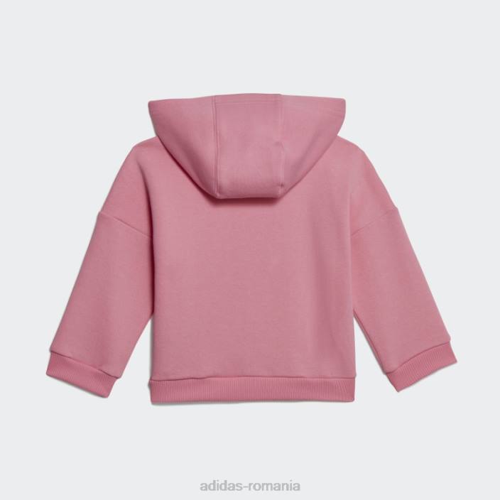 Adidas trening fleece cu glugă roz copii roz 2JBN19123