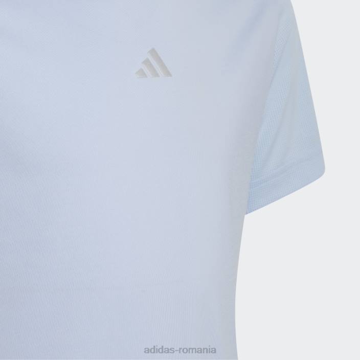 Adidas tricou adidas aeroready albastru cu 3 dungi copii albastru zori/argintiu 2JBN11625