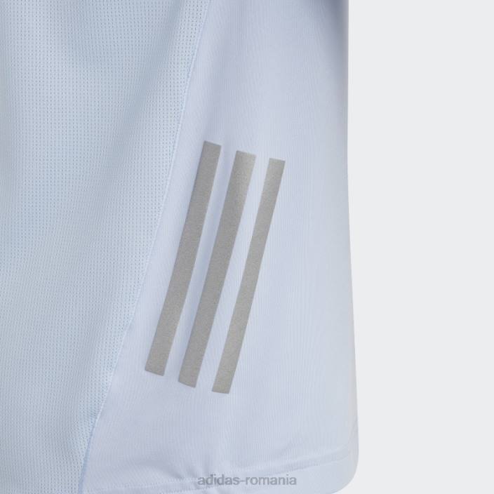 Adidas tricou adidas aeroready albastru cu 3 dungi copii albastru zori/argintiu 2JBN11625