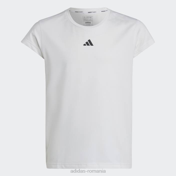 Adidas tricou aeroready cu 3 dungi alb adidas copii zori alb/negru/albastru 2JBN19206