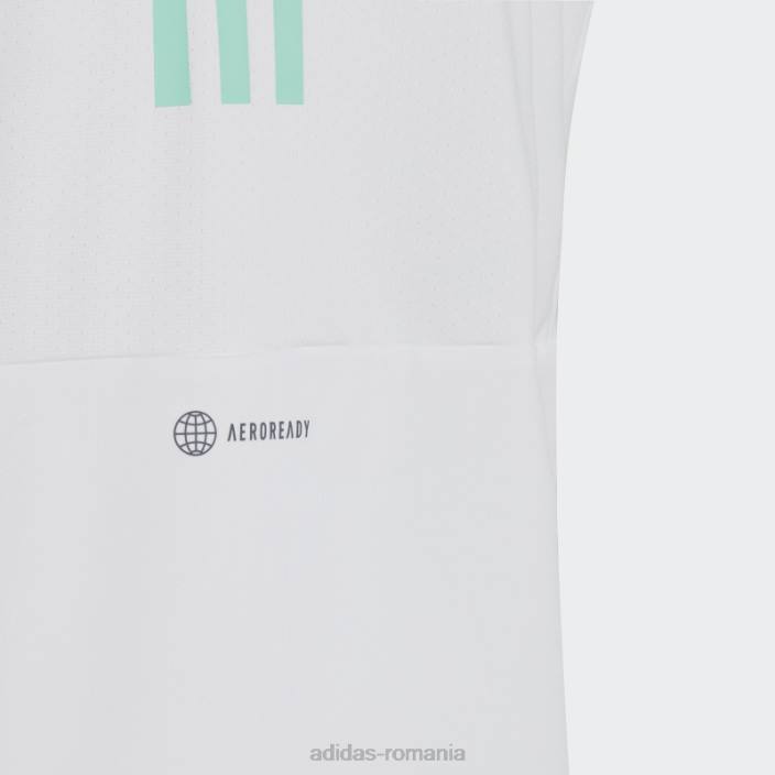 Adidas tricou aeroready cu 3 dungi alb adidas copii zori alb/negru/albastru 2JBN19206