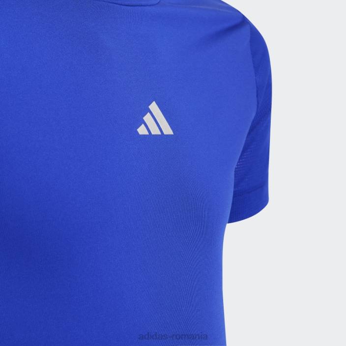 Adidas tricou aeroready cu 3 dungi albastru copii albastru/argintiu 2JBN18421