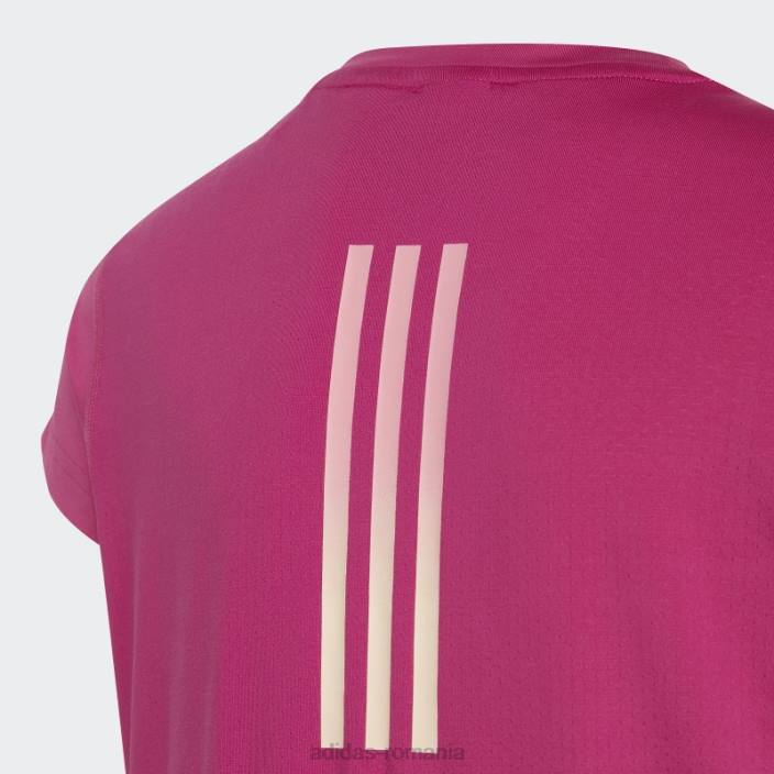 Adidas tricou aeroready cu 3 dungi fucsia copii fucsia/alb/roz 2JBN19142