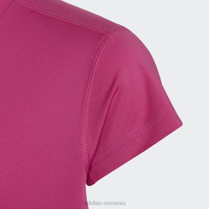 Adidas tricou aeroready cu 3 dungi fucsia copii fucsia/alb/roz 2JBN19142