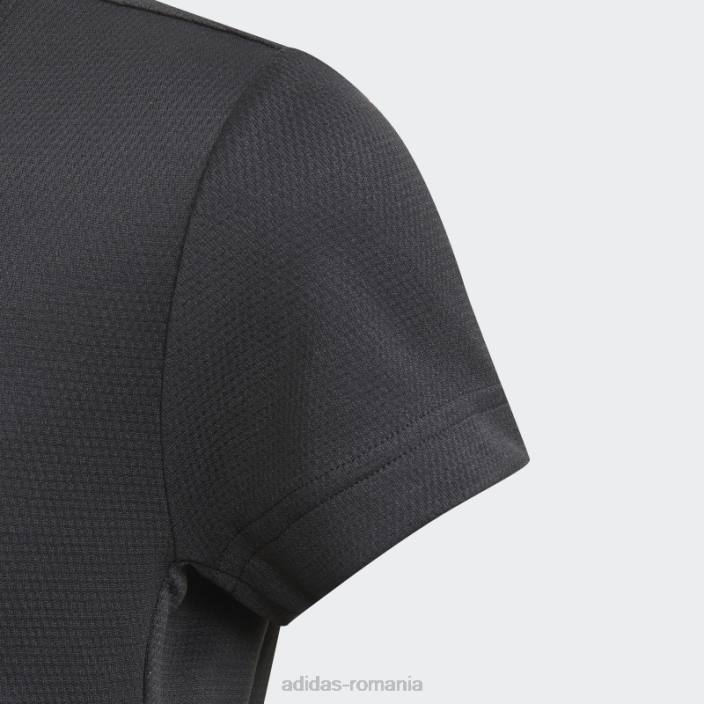Adidas tricou aeroready cu 3 dungi negru copii alb negru 2JBN19273