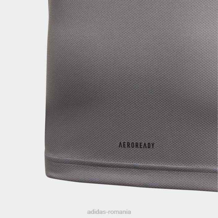 Adidas tricou aeroready heather gri adidas copii gri/alb 2JBN19026