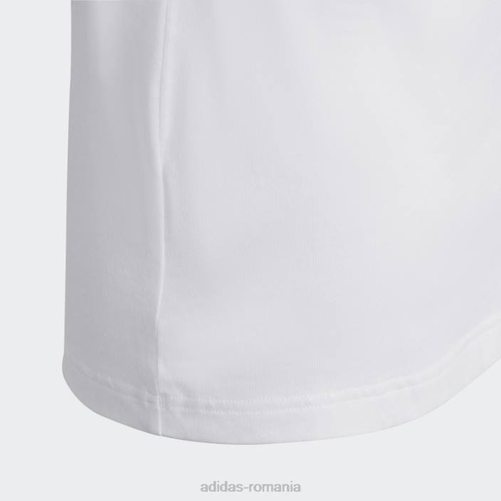 Adidas tricou alb adidas cu 3 dungi future icons copii alb negru 2JBN18696