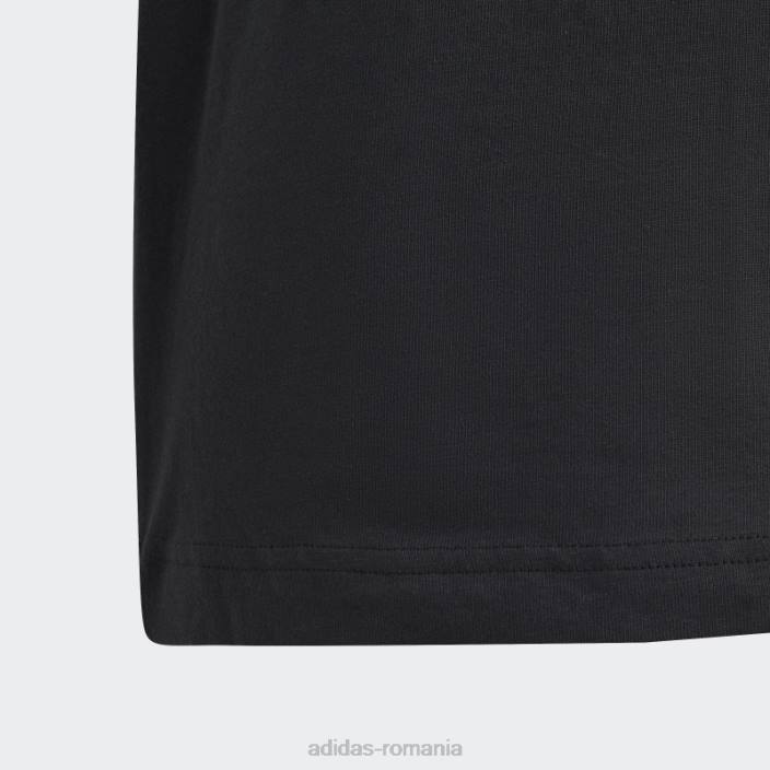 Adidas tricou alb cu 3 dungi icoane viitoare copii alb negru 2JBN11770