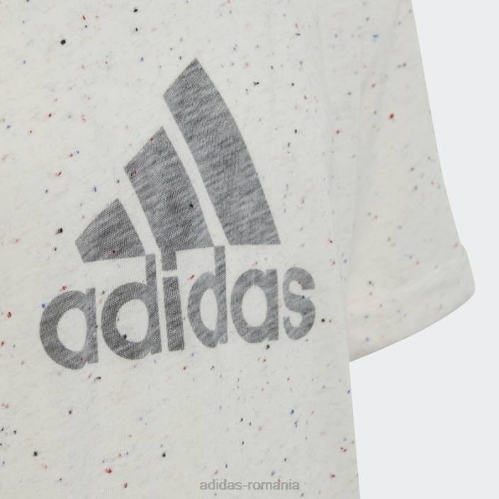 Adidas tricou alb melange pentru viitorii icoane câștigători copii alb melange/gri 2JBN19198