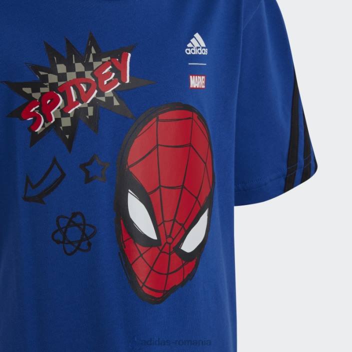 Adidas tricou albastru regal fashion x marvel spider-man copii albastru regal/negru 2JBN18481