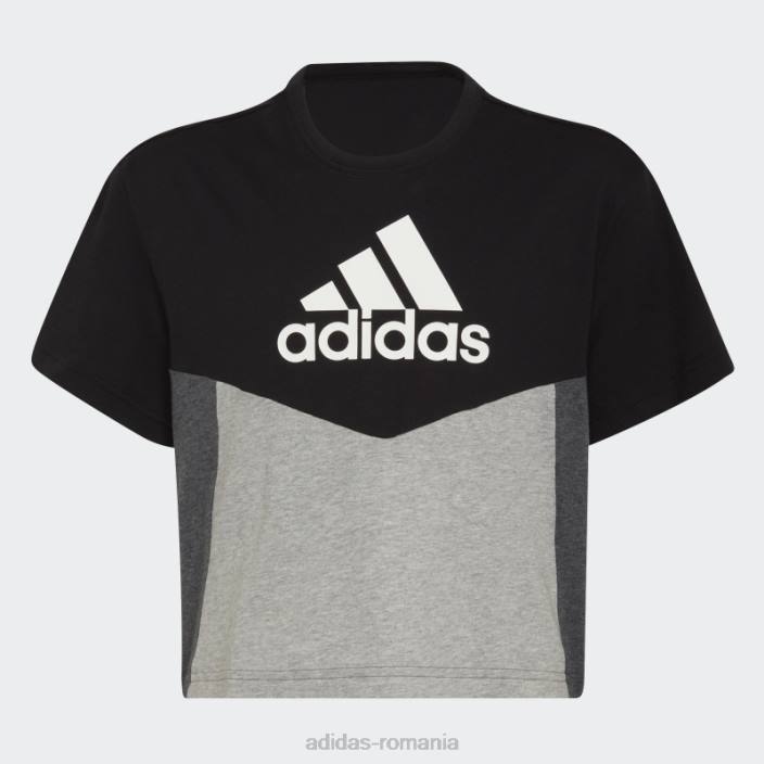 Adidas tricou colorblock negru adidas copii negru/gri mediu/alb 2JBN19230