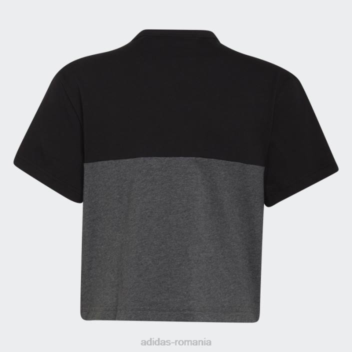 Adidas tricou colorblock negru adidas copii negru/gri mediu/alb 2JBN19230