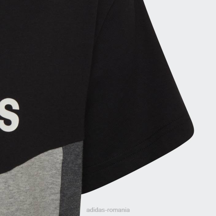 Adidas tricou colorblock negru adidas copii negru/gri mediu/alb 2JBN19230
