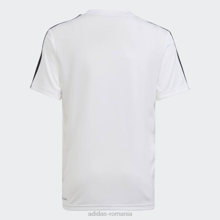 Adidas tricou cu 3 dungi aeroready cu trenuri albe essentials copii alb negru 2JBN11621