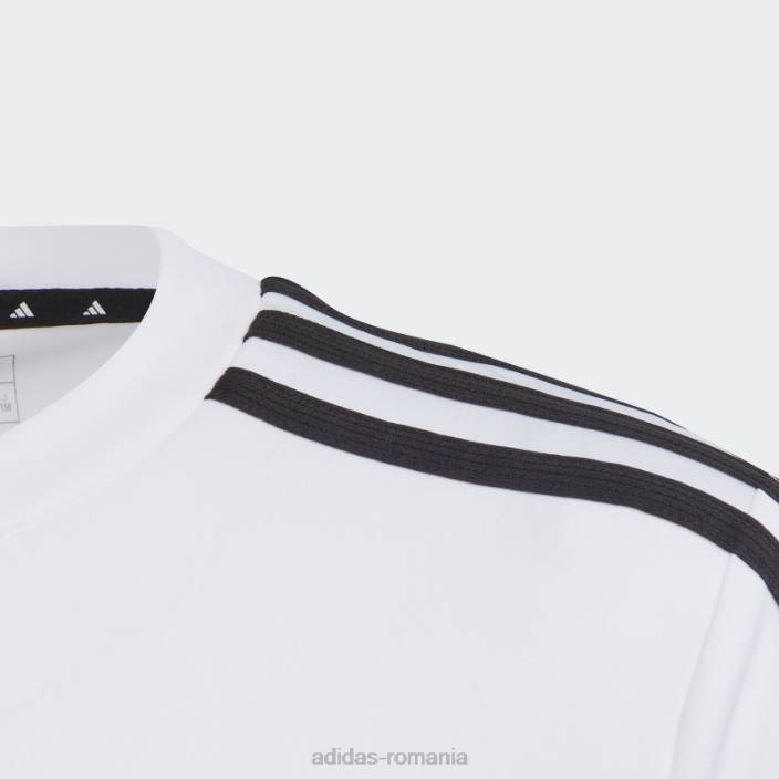 Adidas tricou cu 3 dungi aeroready cu trenuri albe essentials copii alb negru 2JBN11621