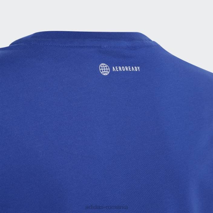 Adidas tricou cu grafic aeroready albastru adidas copii albastru alb 2JBN11763