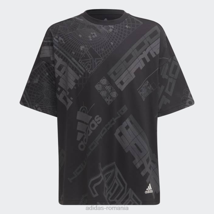 Adidas tricou cu imprimeu integral arkd3 negru copii negru/gri/carbon/alb 2JBN18967